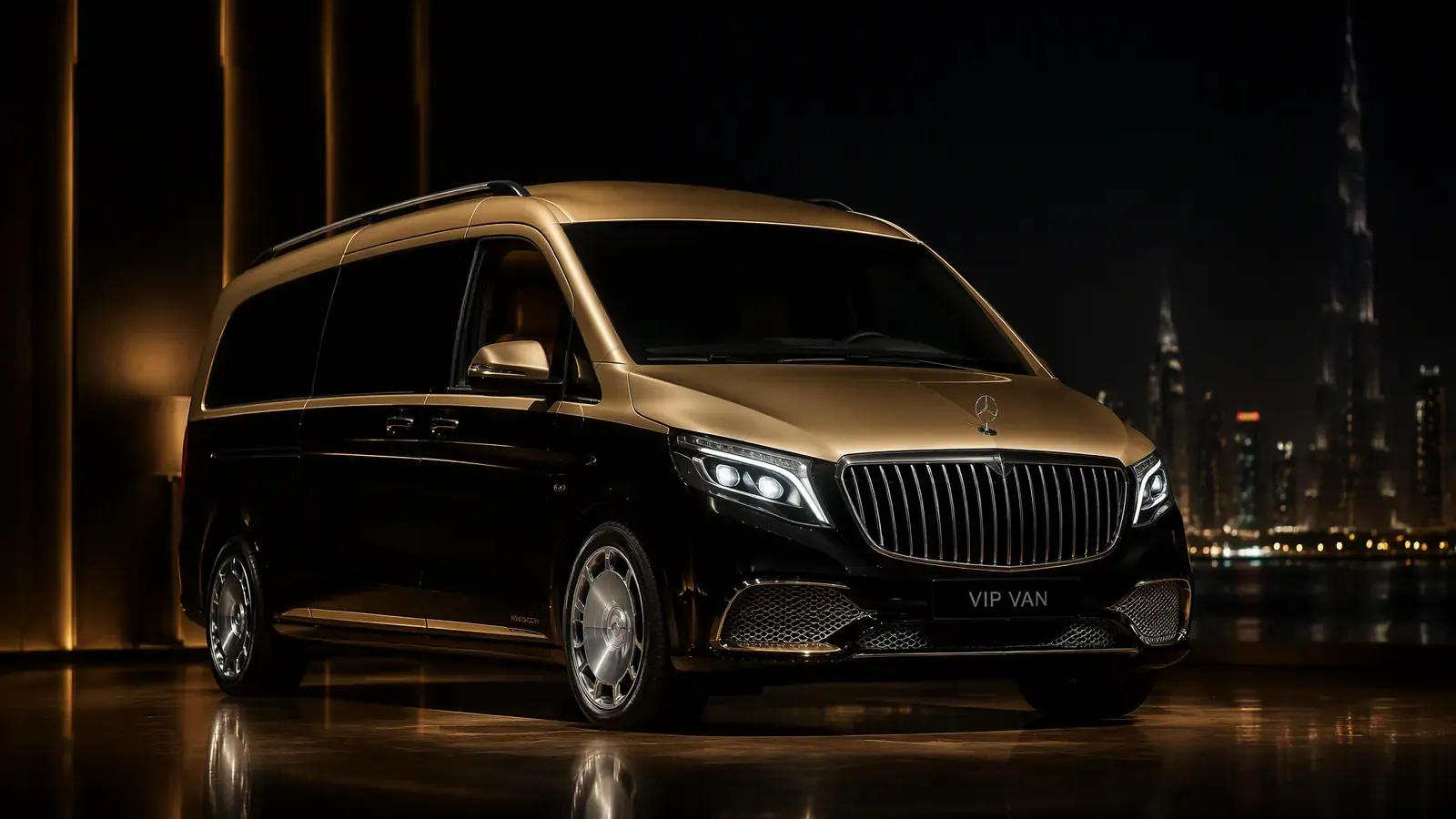 Black bespoke VIP van with champagne two-tone — why high-profile clients choose luxury vans over SUVs