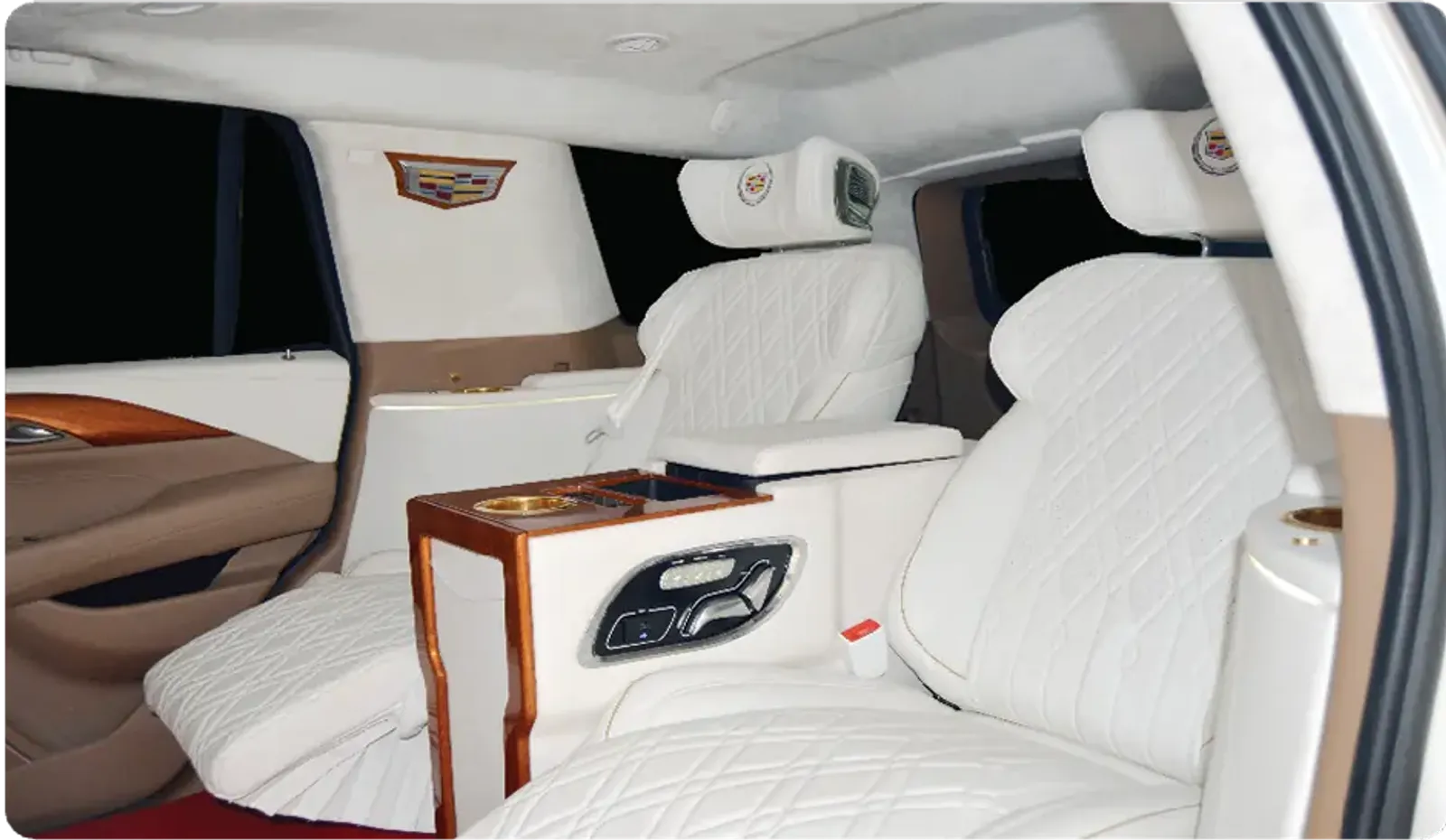 VIP captain seats in a Barugzai luxury SUV conversion