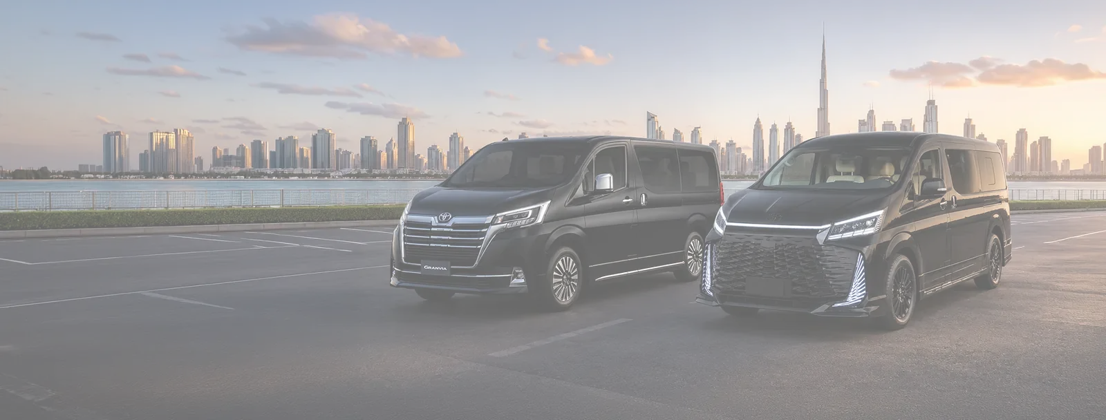 Barugzai VIP Hiace fleet in Dubai — luxury Hiace interior modification